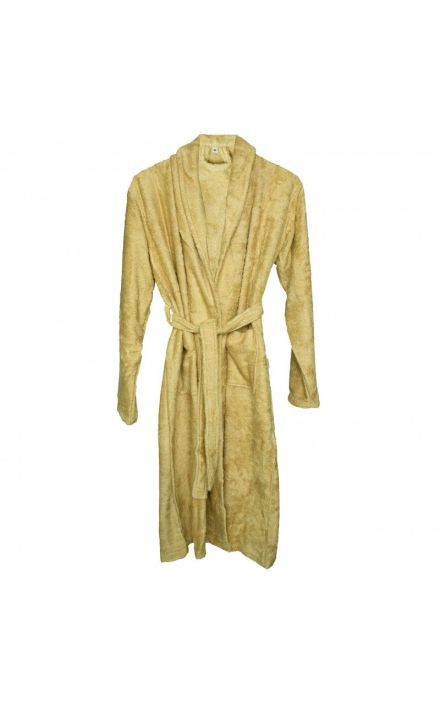 Halat de Baie Frotir din Bambus pentru Adulti L Honey Yellow Galben