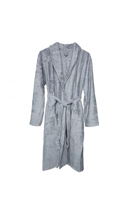 Halat de Baie Frotir din Bambus pentru Adulti L Moon Blue Gri