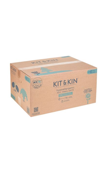Scutece Hipoalergenice Eco Kit&Kin Chilotel XL6, Marimea 6, 15 kg+, 108 buc