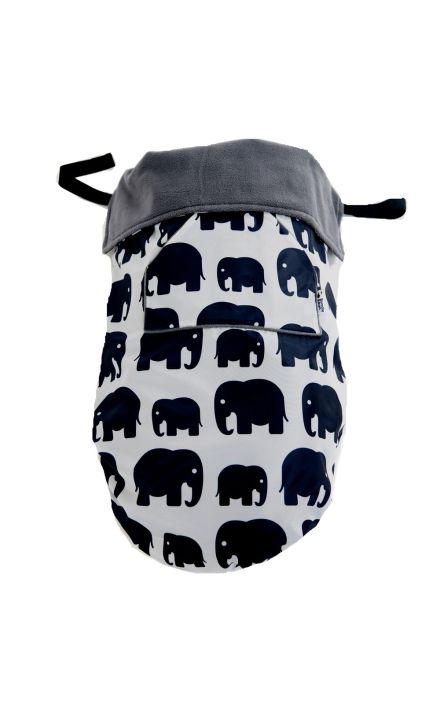 Protectie Universala de Iarna pentru Carucior GO cu Elefanti Gri