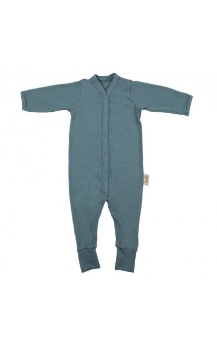 Salopeta de Corp cu Maneca Lunga, din Bambus Marin 62-68 Albastru