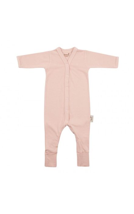 Salopeta de Corp cu Maneca Lunga, din Bambus Misty Rose 74-80 Roz