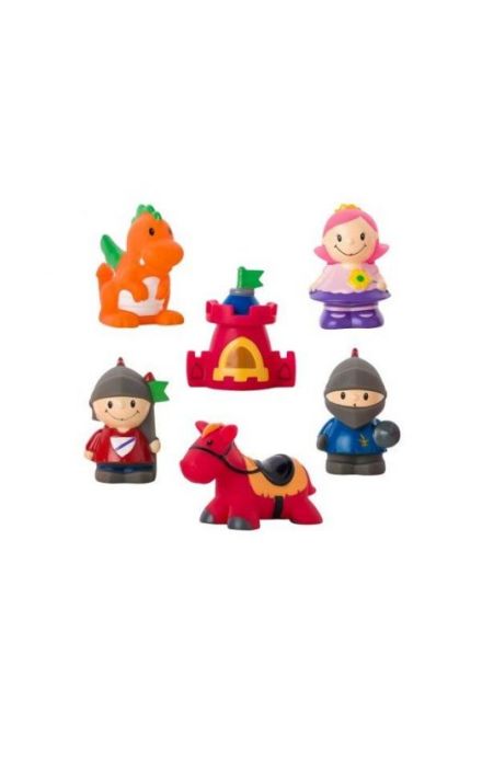 Set 6 Jucarii de Baie cu Personaje din Povesti Multicolor