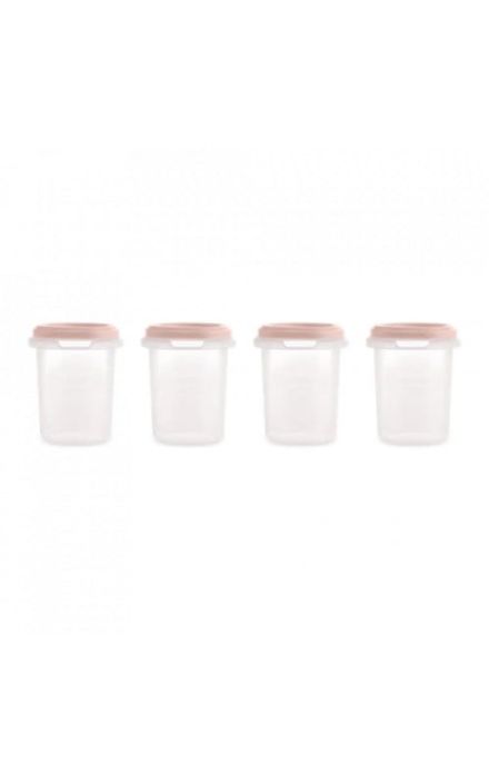 Set 4 recipiente gradate Miniland Terra Blush 250 ml Roz