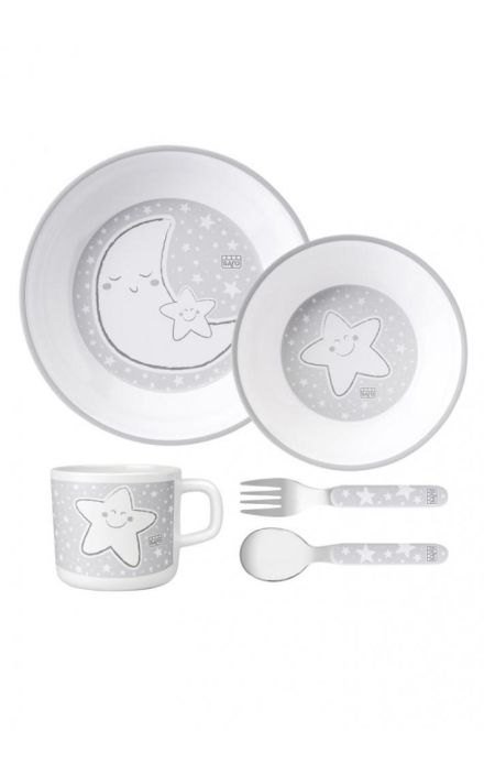 Set de Masa 5 Piese Stars Alb