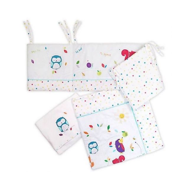 Set 3 Piese Patut Sleepy Forest Friends 35-140 Alb