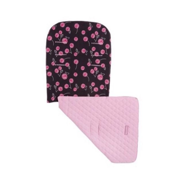 Asternut Reversibil pentru Carucior Dandelion Coffee/Powder Pink Roz