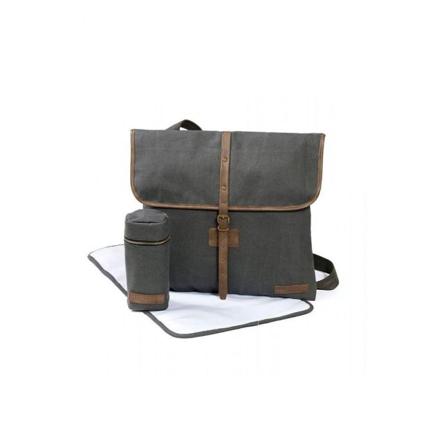 Geanta Unisex pentru Scutece Satchel Silver Cloud Gri