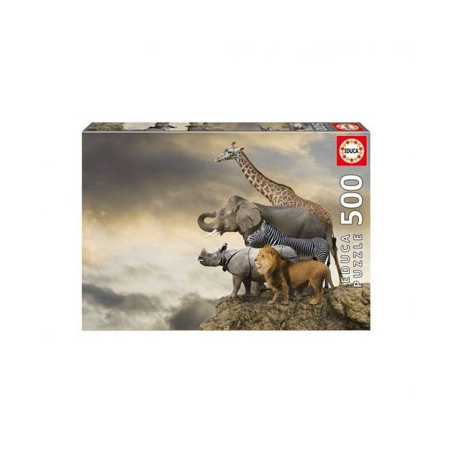 Puzzle Animalele din Jungla Savana Africana Multicolor