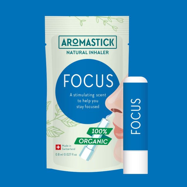 Inhalator nazal bio Aromastick Focus Albastru
