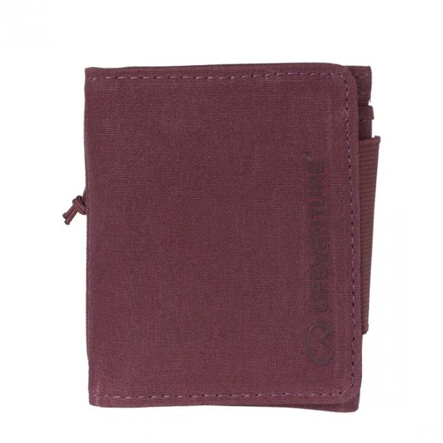 Portofel Compact Tri-fold cu Protectie RFID Grena Mov