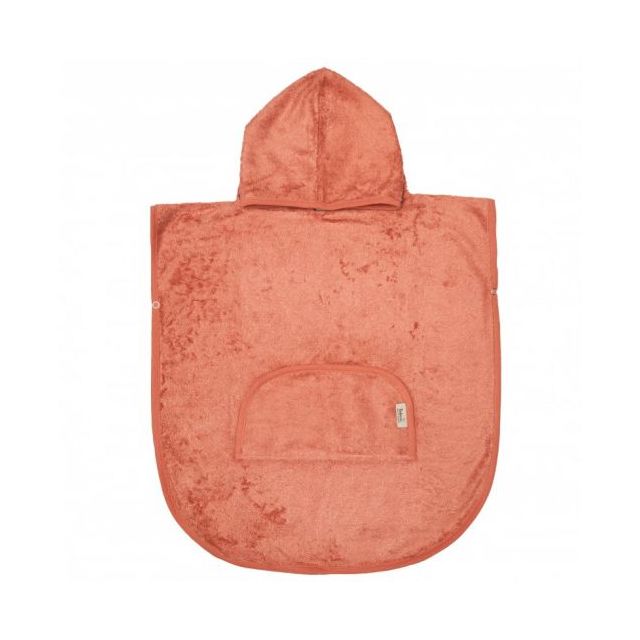 Poncho Copii din Bambus Apricot Blush Portocaliu