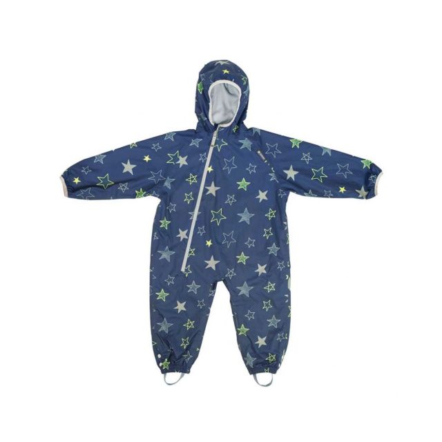 Combinezon Impermeabil Fleece Navy Stars 12-18 luni Bleumarin