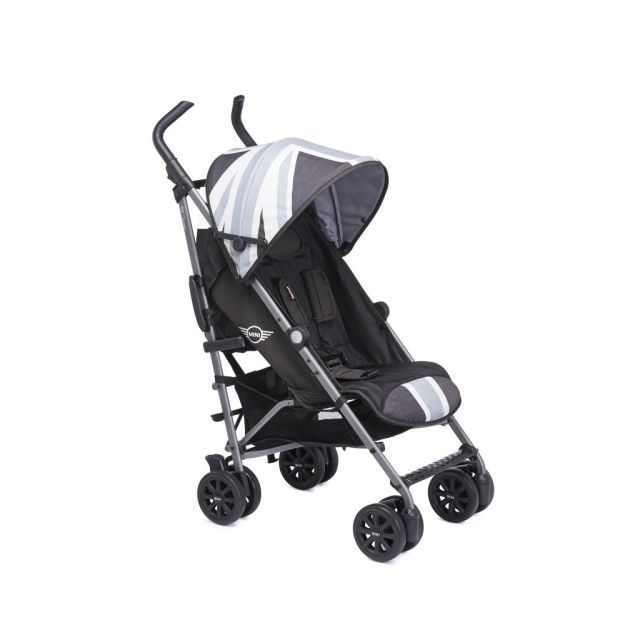 Carucior MINI Buggy+ Union Jack B&W RESIGILAT Gri inchis