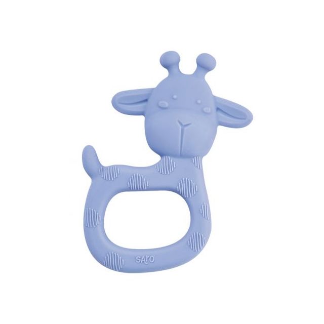 Jucarie Gingivala Silicon 'Petrecerea Girafei' Bleu Bleu