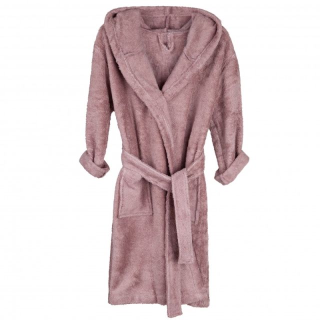 Halat de Baie Frotir din Bambus pentru Copii 4-6 ani Mellow Mauve Roz