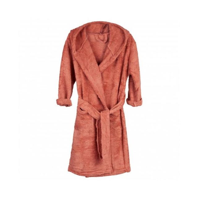 Halat de Baie Frotir din Bambus pentru Copii 8-10 ani Apricot Blush Portocaliu