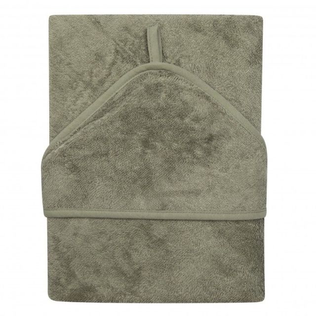 Prosop cu Gluga pentru Copii din Bambus Whisper Green Verde