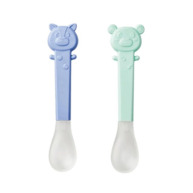 Set Lingurite cu Varf Moale Verde/Albastru 
