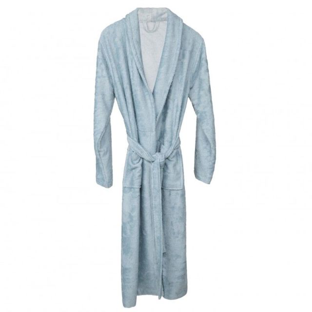 Halat de Baie Frotir din Bambus pentru Adulti M Sea Blue Bleu