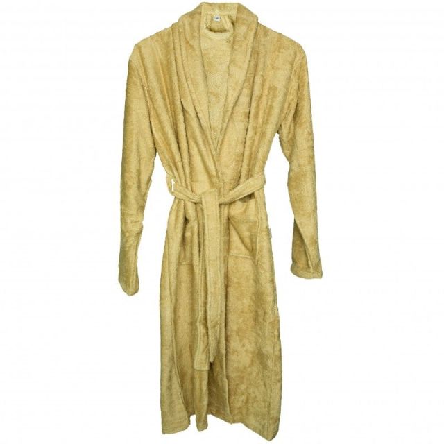 Halat de Baie Frotir din Bambus pentru Adulti S Honey Yellow Galben