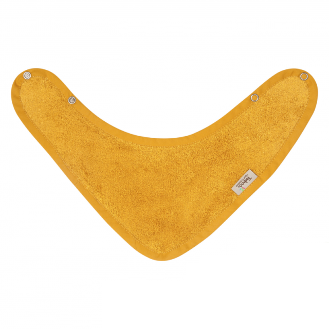 Baveta Textila cu Doua Straturi Tip Bandana din Bambus Ocher Ocru