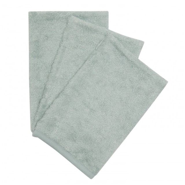 Set 3 manusi pentru baie, din bambus Sea Blue Albastru