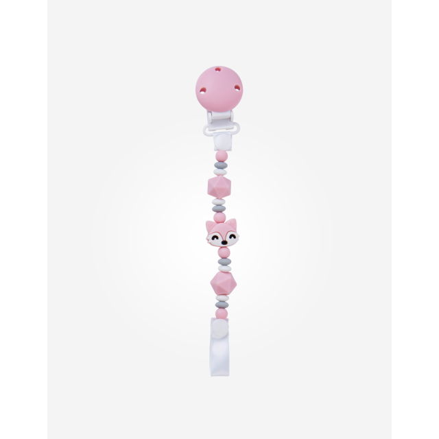 Lant din Silicon pentru Suzeta Foxy -Pink Pink