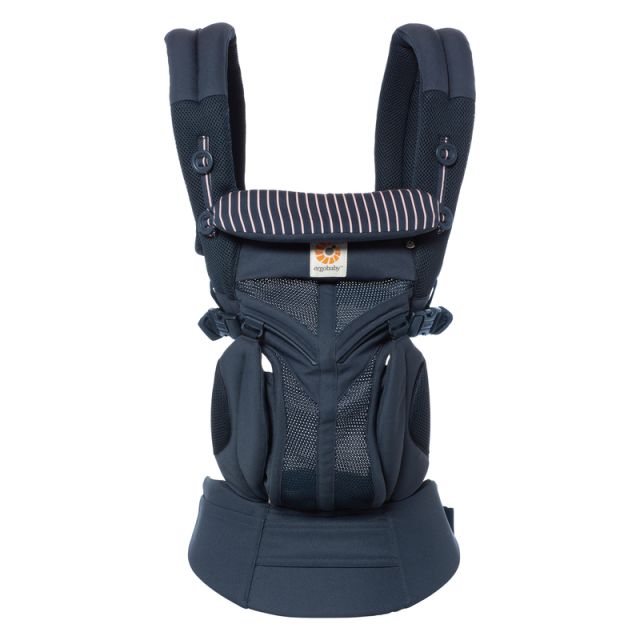 Marsupiu Omni 360 Cool Air Mesh Pink Stripes, pana la 20 KG Bleumarin