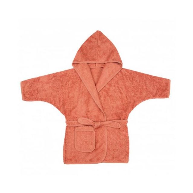 Halat de Baie Frotir din Bambus pentru Copii 2-4 ani Apricot Blush Portocaliu