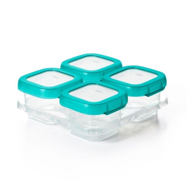 Recipiente din Plastic pentru Congelare Alimente 4 x 120 ml Transparent