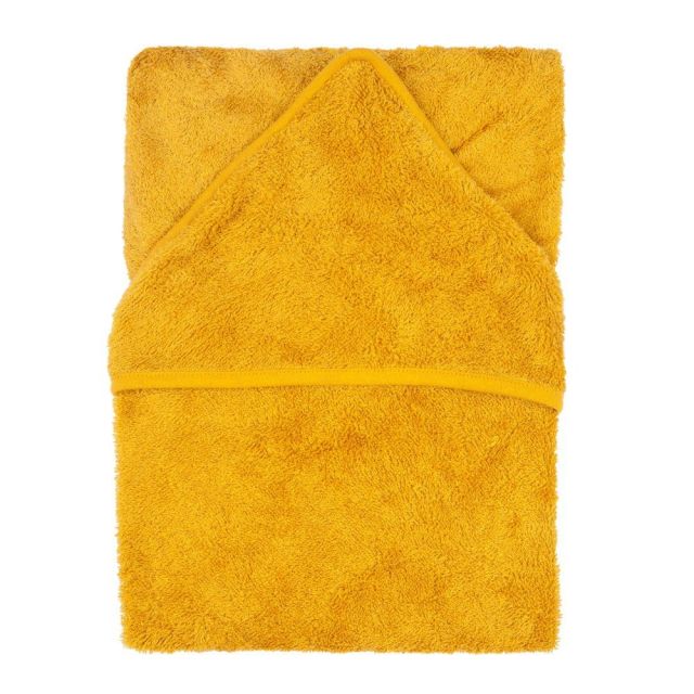 Prosop cu Gluga XXL pentru Copii din Bambus Ocru Galben