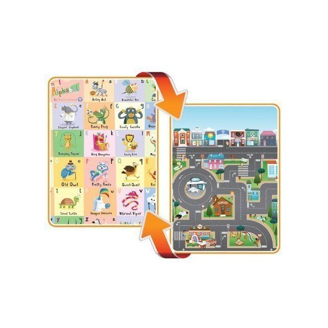 Covoras de Joaca cu Doua Fete pentru Copii Prince Lionheart City / ABC Multicolor