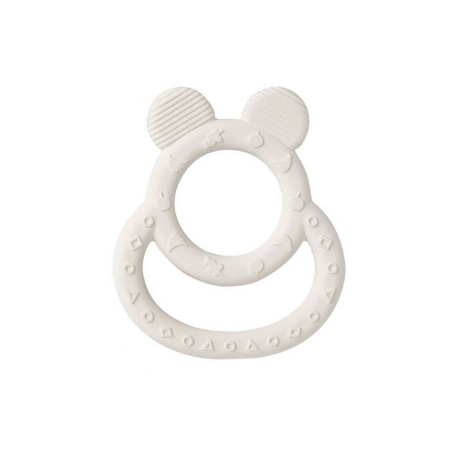 Jucarie dentitie cauciuc natural Soft Ears Alb Alb