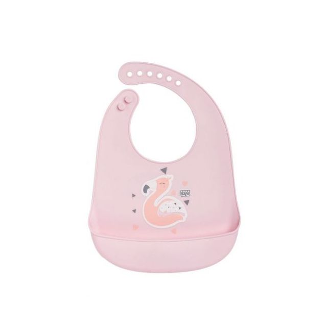 Baveta din Silicon YUM Flamingo Roz