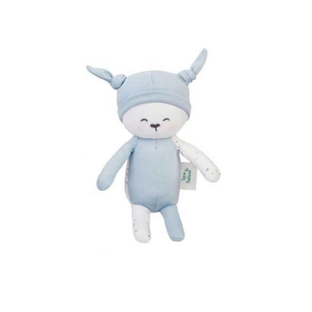 Papusa Textila din Bumbac Organic Bleu Bleu